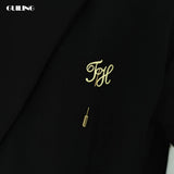 Custom Initial Pin Brooch Stainless Steel Men Gift Jewelry