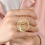 Personalized Tree of Life Pendant Necklaces