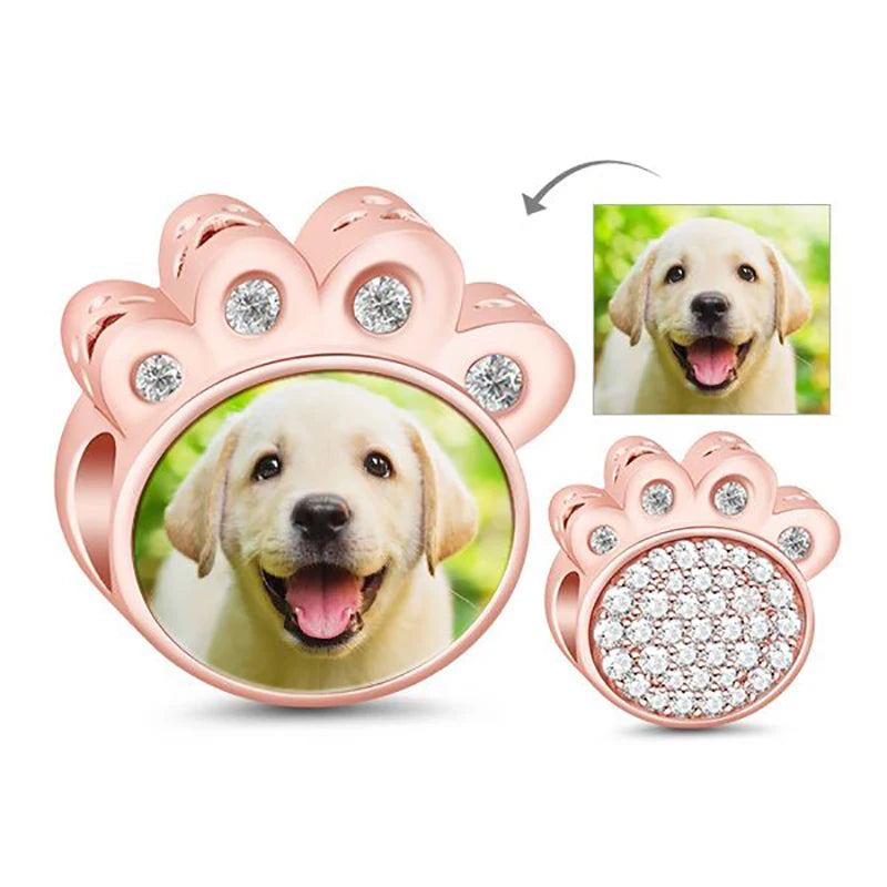 Sterling Silver Paw Charm for DIY Jewelry Making