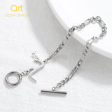 Arabic Name Bracelet Stainless Steel Single Letter Charm for Women