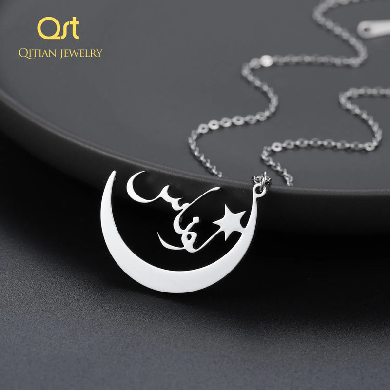 Personalized Arabic Necklace Stainless Steel Women Jewelry