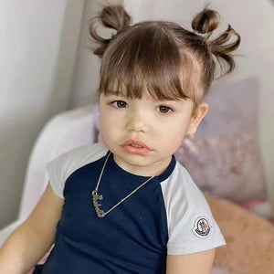 Personalized Baby Crown Name Necklace Stainless Steel Child Chain Necklace