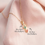 Personalized Birthstone Engraving Name Necklace 8 Figure Pendant