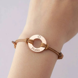 Personalized Name Bracelet for Women Stainless Steel Engraved Jewelry