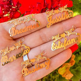 Personalized Butterfly Necklace With Name, 18k Plated Pendant For Women