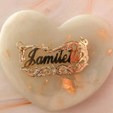 Personalized Butterfly Necklace With Name, 18k Plated Pendant For Women