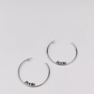 Custom Stainless Steel Name Earrings for Women - Personalized C Shape Earrings