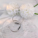 Custom Stainless Steel Name Earrings for Women - Personalized C Shape Earrings