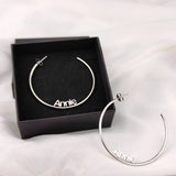 Custom Stainless Steel Name Earrings for Women - Personalized C Shape Earrings