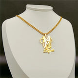 Cartoon Mickey Pendant Necklace Stainless Steel Gift