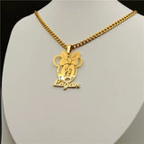 Cartoon Mickey Pendant Necklace Stainless Steel Gift
