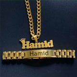 Personalized Name Necklaces for Men Women Stainless Steel Jewelry Set