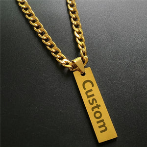 Personalized Name Necklaces for Men Women Stainless Steel Jewelry Set