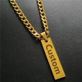 Personalized Name Necklaces for Men Women Stainless Steel Jewelry Set