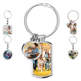 Personalized Colorful Photos Keychain DIY Text Name Photo Keychain