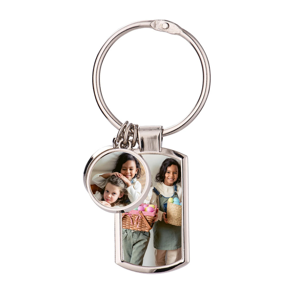 Personalized Colorful Photos Keychain DIY Text Name Photo Keychain