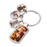 Personalized Colorful Photos Keychain DIY Text Name Photo Keychain