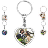 Personalized Colorful Photos Keychain DIY Text Name Photo Keychain
