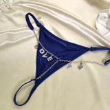 Personalized Crystal Letter Body Chain For Women Sexy Bikini Party Jewelry