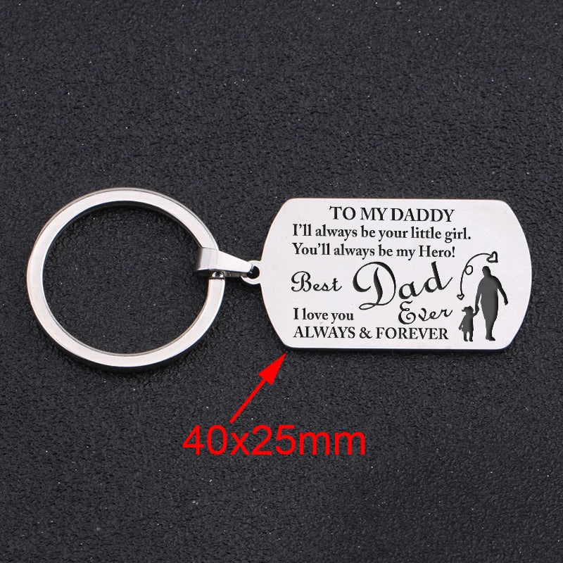 Daddy Keychain, Gift from Daughter, Always Be Your Little Girl