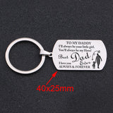 Daddy Keychain, Gift from Daughter, Always Be Your Little Girl