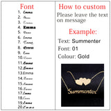 Custom Double Layered Name Necklace Double Heart Pendant