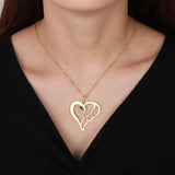 Personalized Double Name Necklace Stainless Steel Birthstone Name Necklace