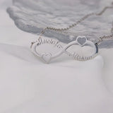 Personalized Double Name Women Necklaces Infinity Symbol Pendant Gift