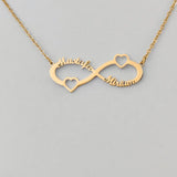 Personalized Double Name Women Necklaces Infinity Symbol Pendant Gift