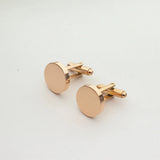 Personalized Name Cufflinks Stainless Steel Geometric Round Lettering Gift