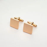 Personalized Name Cufflinks Stainless Steel Geometric Round Lettering Gift