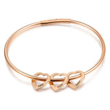 Personalized Engraved Name Heart Charm Bracelets for Women