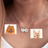 Personalized Engraved Pet Portrait Necklace Gift for Wife