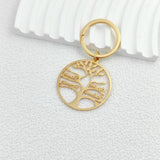 Personalized Family Member Names Keychain Stainless Steel Tree of Life Pendant