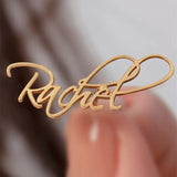 Customized Frosted Name Stud Earring Stainless Steel for Women