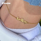 Customized Stainless Steel Anklet for Women Cuban Chain Beach Jewelry