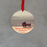 Personalized Grandpa Photo Name & Lifetime Ornament Acrylic Pendant