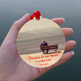 Personalized Grandpa Photo Name & Lifetime Ornament Acrylic Pendant