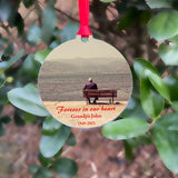Personalized Grandpa Photo Name & Lifetime Ornament Acrylic Pendant