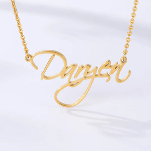 Custom Handwriting Name Pendant Necklace for Women