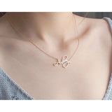 Custom Handwriting Name Pendant Necklace for Women