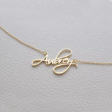 Custom Handwriting Name Pendant Necklace for Women
