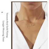 Custom Handwritten Name Necklace Art Signature Nameplate Necklace