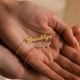 Personalized Handwritten Name Necklace Stainless Steel Water Wave Chain