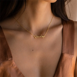 Personalized Handwritten Name Necklace Stainless Steel Water Wave Chain