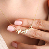 Personalized Heart Shape Name Necklace for Women