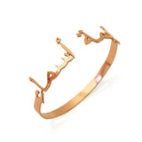 Personalized Hebrew Name Bracelet Stainless Steel Nameplate