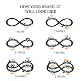 Personalized Infinity Name Bracelet For Women Mom Stainless Steel Gift