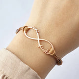 Personalized Infinity Name Bracelet For Women Mom Stainless Steel Gift