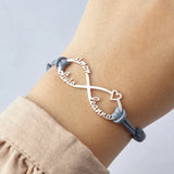 Personalized Infinity Name Bracelet For Women Mom Stainless Steel Gift